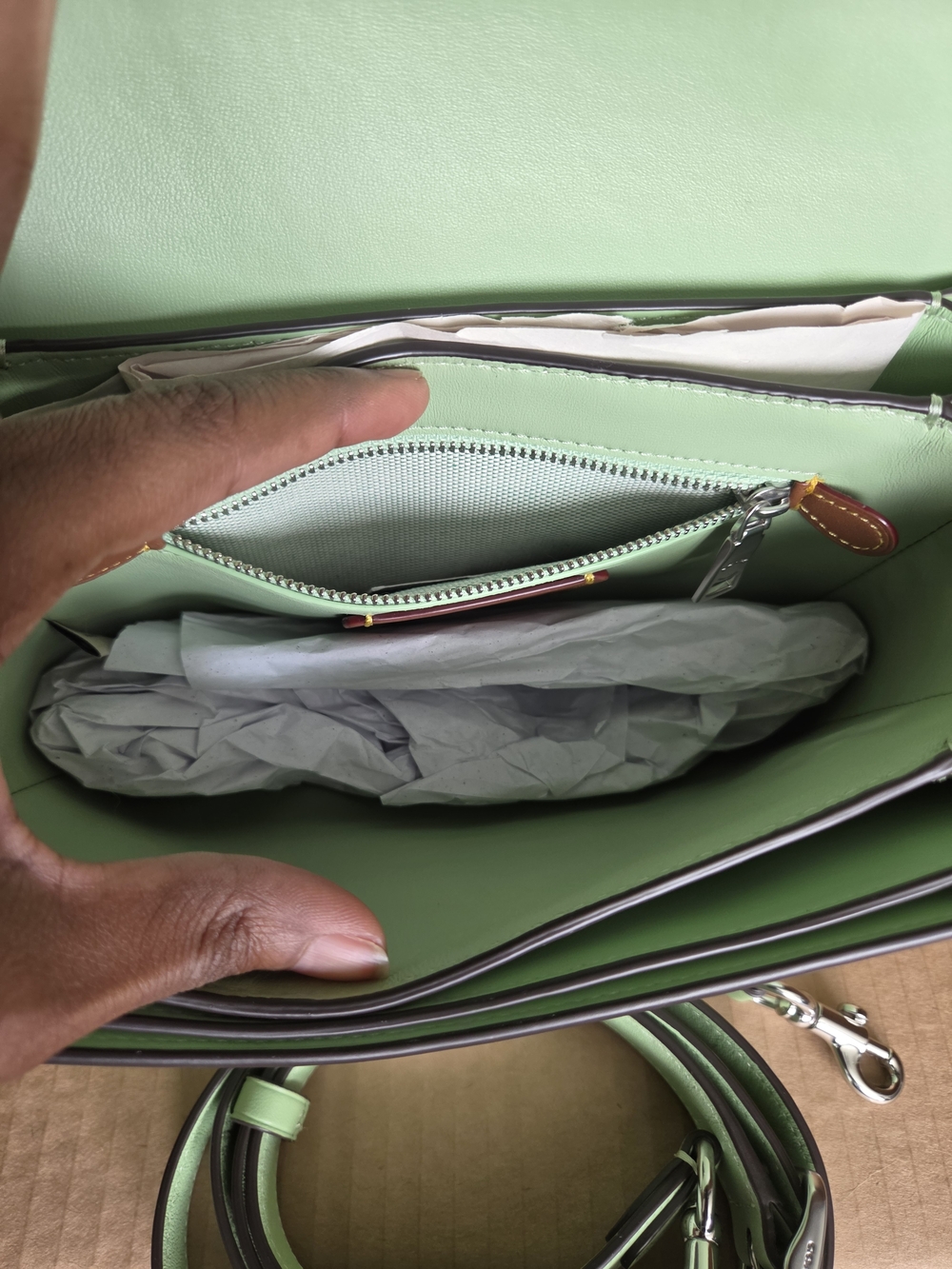 COACH Rogue Top Handle Pale Pistachio Bag - Picture 9 of 16
